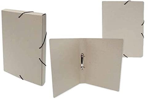 TimeTEX Natura Ablage-Set A4 aus Pappe - Ringbuch-Ordner - Sammelmappe - Sammelbox - 10300
