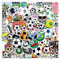 Bric dodo 100 Stück Fußball-Aufkleber, Laptop, Auto, Sammelalbum, Handy, Skateboard, Fahrrad, Reisetasche, Fußball, Sport, Aufkleber, Vinyl, wasserdicht, ästhetisch, Mädchen, Erwachsene