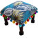 JIAYING Massivholz Sitzhocker,Rivet Knit Gepolsterte Fußstütze,Böhmischer Gepolsterter Quadratischer Hocker für Erwachsene,5 Farben (Color : B, Size : 36X30CM)