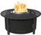 Solo Stove Surround Feuerstellentisch mit Hitzeschutz, Klein | Erhöhung und Aufbewahrung für Ranger und Bonfire, Pulverbeschichteter Stahl/UV-beständiges Material, Maße (HxB): 51 x 107 cm, Schwarz