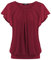 Zeagoo Damen Elegant Bluse Kurzarm Fledermaus Batwing Rundhals Bluse Shirts Sommer Weinrot S