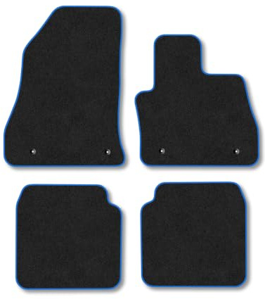 Fiat 500L (2013-2022) Carpet Car Mats | Blue Edge Trim Tailored Fit Floor Mats Full Coverage Protection Accessories Easy Clean Anti Slip Made in the UK