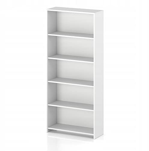 VBChome Bücherregal 80 x 180 x 30 cm Weiß Bücherregal mit 4 Fächern Standregal Büroregal Regal Mehrzweckschrank für Flur Schlafzimmer Wohnzimmer Kinderzimmer (Weiß, 80 cm)