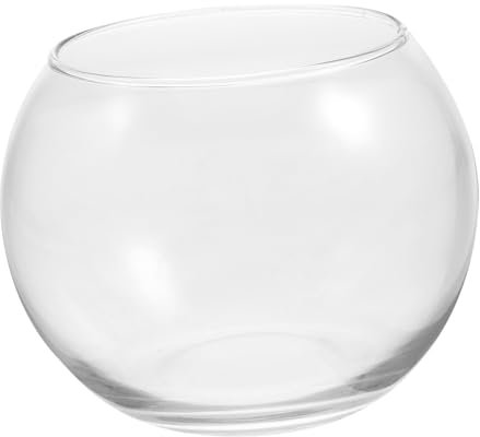 Happyyami Fischbecken Aus Glas Runde Glasvase Hydrokultur-pflanzflasche Sukkulenten-pflanzgefäß Für Terrarien Blumenpflanzer Terrarium Luftpflanzen-displayhalter Hydroponik Obstgericht Büro