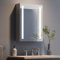 Dripex Armario Baño con Espejo y Luz, Antivaho, con Enchufe y Puerto USB, 3 Colores de Luz, Dimmable, Cuerpo Gris, Espejo Baño con Luz y Estantes,LK-GL