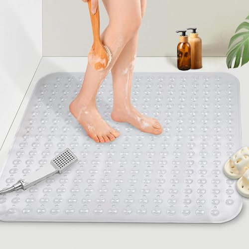 Mofonky Duschmatte rutschfest Antirutschmatte Dusche: 80 x 80 cm Duscheinlage Duschwanneneinlage Rutschmatte für Senioren