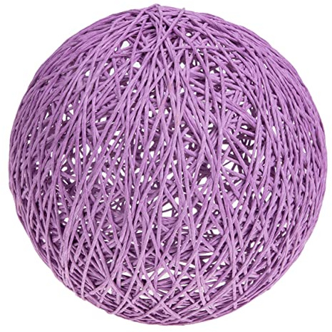 Gadpiparty Abat-jour De Plafonnier En Rotin Tressé 20 Cm Violet, Cage De Protection Pour Ampoule, Abat-jour Suspendre Décoratif, Pour Salon Chambre Bureau, Accessoire Lumineux Polyvalent