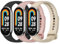Oumida 3 Pièces Colorée Bracelet Compatible avec Xiaomi Mi Band 8, Sport Silicone Souple Bracelet pour Xiaomi Mi Band 8, Noir+Or rose+Or