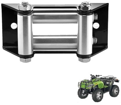Fairlead Roller for Electric Winch, 4 Way Winch Roller Fairlead for Wire/Steel/Hawse Cable, Universal 124Mm/4.88 Inch Hole Diameter Side Winch Cable Guide Replacement for ATV UTV(3000lbs to 4000lbs)