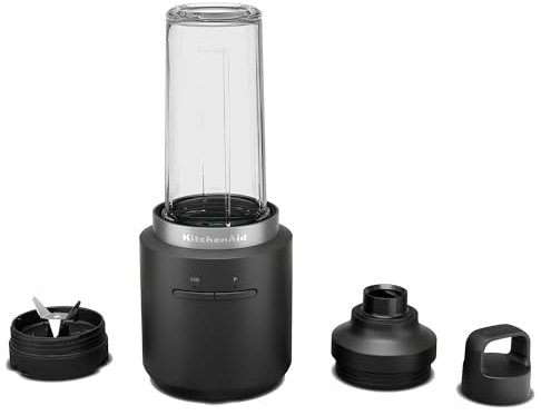 Kitchenaid Blender sans fil - Kitchenaid Go - Mixeur portable pour smoothies et boissons glacées - Sans BPA - 473 ml - Sans batterie - Noir