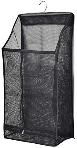 Netz-Wäschekorb, faltbar, zum Aufhängen, schmaler Hängeschrank-Organizer, feine Wäschesäcke, maschinenwaschbar, Tür-Hänge-Wäschesack mit Edelstahlhaken