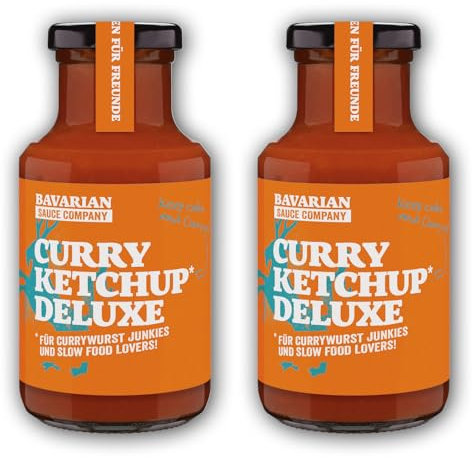 Bavarian Sauce Company Curry Ketchup 250 ml | Keep calm and Curry on! | Deutsche Herstellung | Ideal für BBQ-Fans, Soßen-Liebhaber & Feinschmecker | Gourmet-Sauce im Glas