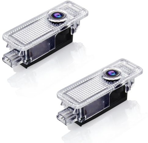 Gmili 2 pezzi Luci 3D Llluminazione Portiera Auto Logo, Kit Luci LED Logo Proiettori Auto Compatibile con Mini R50/R52/R53/R55/R56/R57/R58/R59/R60/R61 Paceman/F54 Clubman/F60 Countryman/F55/F56/F57