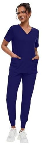 MEDSKIN Performance Scrubs Set Uniform – Medical Scrub for Women, Top & Trousers Pants, For Nurses, Beauty, Care, Dental - Womens Nurse Uniforms For UK Healthcare Hospital