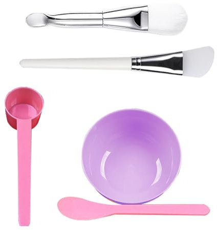Ensemble de bol mélangeur en silicone pour le visage - Pinceaux doux pour le visage avec bol en silicone