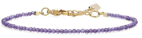 COAI Frauen Edelsteinarmband aus 2mm facettiertem Amethyst Glücksarmband Perlenarmbänder für Damen