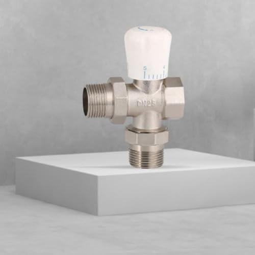 Thermostatic Radiator Valve, 3-Way DN20 Brass Leak-proof Radiator Valve TRV, -20°C To 120°C Temperature Range, For Central Heating System