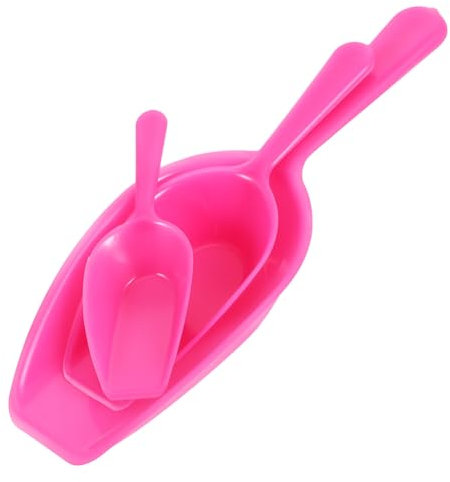 Operitacx 3stücke Mini-plastikschaufel Mit Kleiner Öffnung Für Katzenstreu Tierfutter Eisschaufel Mehlschaufel Kaffee Dessert Perlen Schmuckherstellung Diy-projekte Küche Partys