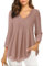 Gaharu Longshirt Damen,Tunika Damen 3/4 Arm Elegant Lang Sommer Tunika Strand Mode Damentunikas Leicht Luftig Fließende Bluse Damen Locker Loose fit Shirt Damen Lange Oberteile Damen für Leggings