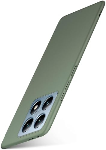 moex für Xiaomi 14T Hülle Ultra Dünn, Schutzhülle mit erhöhtem Kameraschutz, Slim Cover Hardcase Backcover, Dünnste Handyhülle Minimalistisch Alpha Case, Matt Oliv