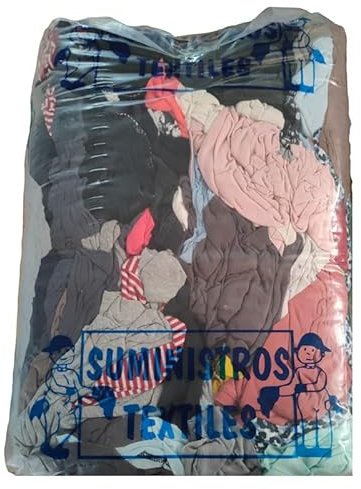 ARDELY® Paños de Limpieza para Taller mecánico, 5 kg, Trapos de algodón de Colores, paños de Limpieza para Coche, paños de Limpieza industriales, Trapos Multiusos