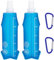 Mineup 2 Stück TPU Faltbare Trinkflaschen, 500ml Soft Flask, BPA-Frei Sportflasche Mit Karabiner, Wasserflasche, Trinkflasche Laufflasche Für Trinkrucksack, Fahrrad, Wandern,Joggen,Camping Klettern