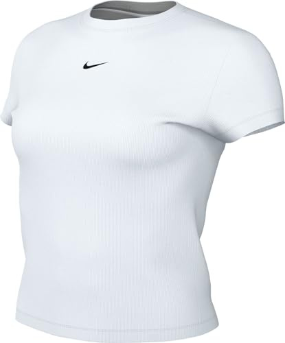 Nike Sportswear Geripptes Kurzarm-T-Shirt mit Enger Passform für Damen, HV4994