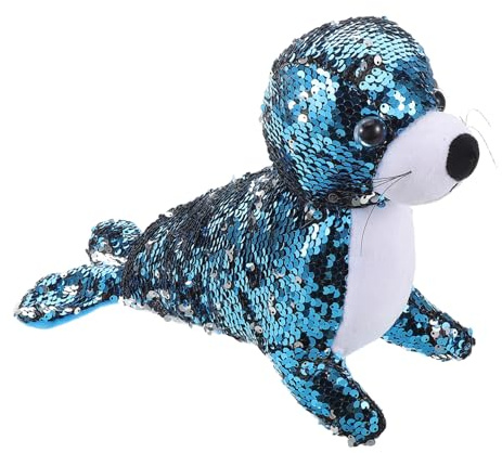Milisten Plüsch Meerestier Kuscheltier Mit Wende-Pailletten Niedlicher Plüsch-seelöwe Im Meerjungfrauen-Stil Für Junge Mädchen Soft Interaktiv Zum Schmusen Und Spielen