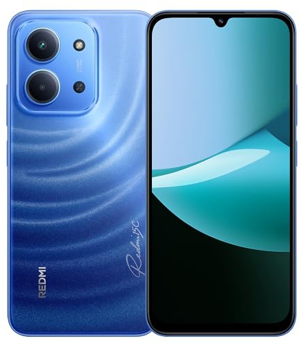 XIAOMI Redmi 15C 4G Smartphone,6GB+128GB,Blue,50MP Main Camera,120Hz,6.9 Dot Drop Display,33W Charging,MediaTek Helio G81-Ultra,Charger Included