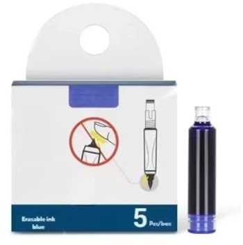 Retractable Fountain Pen Ink cartridges Fountain Pen refillable for Writing Fountains pens Ink Fountains pens Includes 5 cartridges (Dark Blue 15PCS, One Size)
