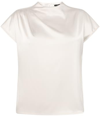 zero Damen Satin-Bluse mit Kragen