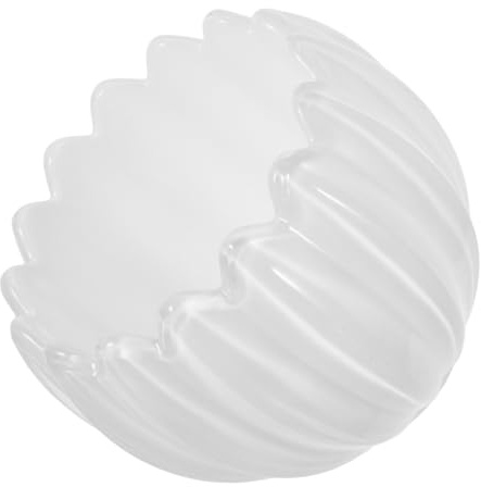 BAZEITFLOW Weißer Glas Lampenschirm Tulpenform Ø 4,2cm Milchglas Ersatz Lampenschirm für Tisch und Hängelampen