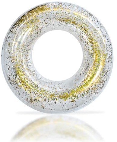 Schwimmring Erwachsene Kinder, Pailletten Aufblasbar schwimmreifen Erwachsene,Glitzer PVC Aufblasbare Schwimmbecken Schwimmer Ring Pool,Swim Ring Röhre für Frauen Mädchen Strandurlaub Sommerpool Party