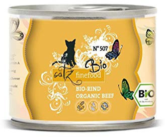 Pets Nature Catz finefood Bio No. 507 Rind | 6X 200g Katzenfutter nass