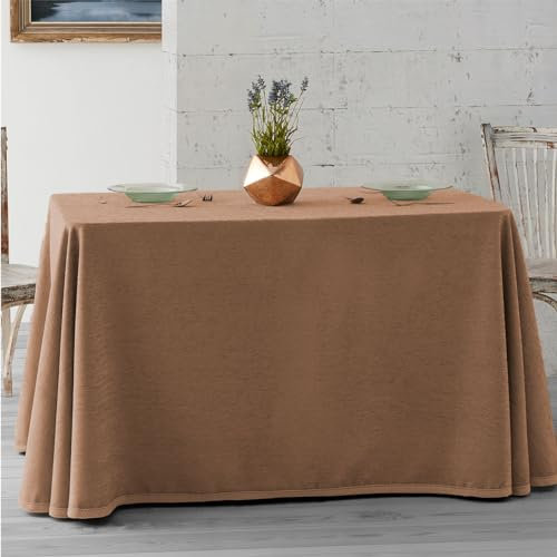 Ropa o Falda Camilla, Enaguilla Rectangular de Tejido Chenilla, Medida 90x120 cm, Color Beig. Mantiene el Calor. Aspecto Aterciopelado y Tacto Muy Suave.