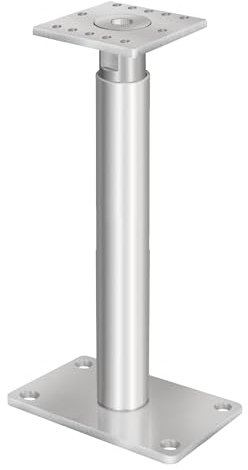 HSI BASE Plus Pfostenträger höhenverstellbar 300 +150 mm für Holzkonstruktionen - Stütze aus Baustahl S235JR feuerverzinkt, Montage ohne Fräsearbeiten