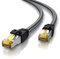 CSL - 10m CAT 7 Netzwerkkabel Gigabit Ethernet LAN Kabel - Baumwollmantel - 10000 Mbit s - Patchkabel - Cat.7 Rohkabel S FTP PIMF Schirmung mit RJ 45 Stecker - Switch Router Modem Access Point