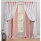 Exclusive Home Curtains Catarina - Tende a pannelli oscuranti, a strati, con passanti nascosti, 132 x 213 cm, rosa cipria