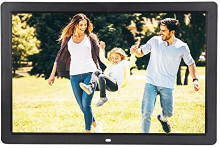 Digitaler Bilderrahmen 17 Zoll, digitaler Bilderrahmen 1440 * 900 mit hoher Auflösung, Foto/Musik/Video, Kalender, Wecker, mit Fernbedienung (schwarz)