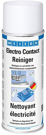 WEICON Nettoyant Electricité 400 ml/Spray contact incolore pour composants électroniques/Contre la corrosion, la poussières et les saletés/Augmente la conductivité