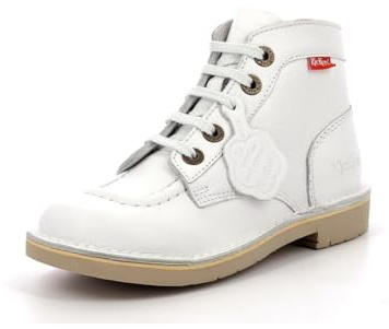 Kickers Kick Collo Stivali e stivaletti morbidi, unisex per bambini, bianco, 26 EU