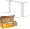 boho office® Höhenverstellbarer Schreibtisch Gestell – Elektrisch stufenlos, inkl. Wireless Charger, 2 Motoren, 3-Fach Teleskop, Memoryfunktion, Kollisionsschutz, Kindersicherung – Homedesk Weiß