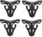 Shiwaki 4pcs 4-Inch Furniture Legs, Modern Style Furniture Metal Sofa Legs Triangle Feet for Table Cabinet Cupboard Couch Chair(Black)