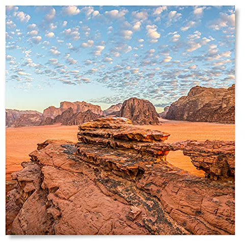 BilderKing Wandbild Wüste Wadi Rum - 50cm x 50cm Poster matt