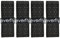 EVERFLY Overgrips Padel Lisos/Perforados - Set 4 Uds Negro - Grip Antideslizantes Tenis Bádminton Squash - Sobreempuñadura Wrap Absorbente - Cintas de Agarre para Mangos de Palas Raquetas (Perforados)