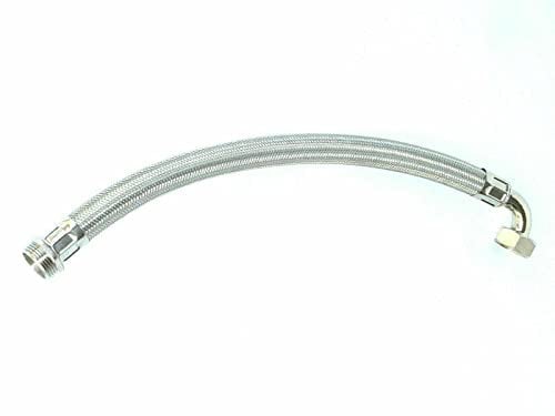 CHM GmbH® Panzerschlauch 1 Zoll Länge 80-90cm Stahl Flexschlauch bis 12 Bar, Größe: 50 cm