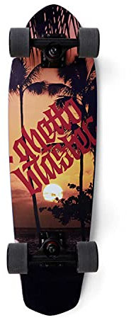 Cruiser Skateboard, 71 x 23 cm, Skateboard per Adulti, Bambini, Ragazze, Ragazzi, Principianti, Cuscinetti Abec 7, Tavola 7 Strati di Acero, Ruote 65 x 45 mm, Modello Tropical 28”