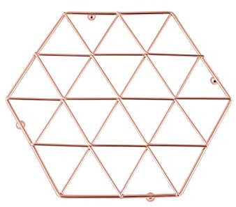 Echtwerk Topfuntersetzer aus Eisen mit Kugelfüßen, Hitzebeständige Untersetzer für Töpfe, Pfannen und Teller, Tischschutz, praktisches Küchenzubehör, 24,1 x 12,3 x 1,4 cm, Kupfer-Edition