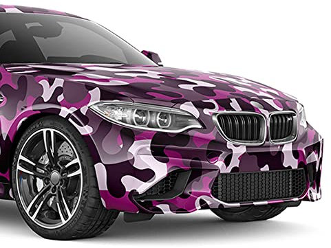 Auto-Dress Camouflage Auto-Folie mit Luftkanal-Technik für 3D Car-Wrapping 1500x150cm (Lila)