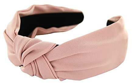 axy Stoff Haarreif mit Knoten-Vintage-Wunderschön Damen Stirnband Haarschmuck Haarreifen HR35 (Rosa)